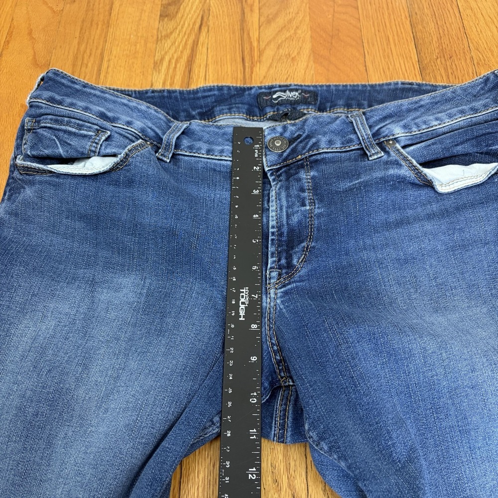 Silver Jeans Co Suki Straight Jeans Womens 18 Blue High Rise Stretch Denim - Picture 8 of 10